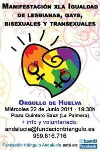 cartel Manifestación orgullo gay de Huelva 2011